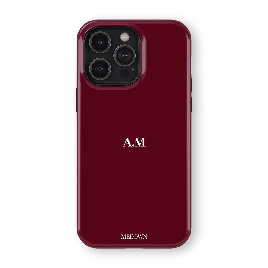 Minimal Luxe Custom Name - Burgundy