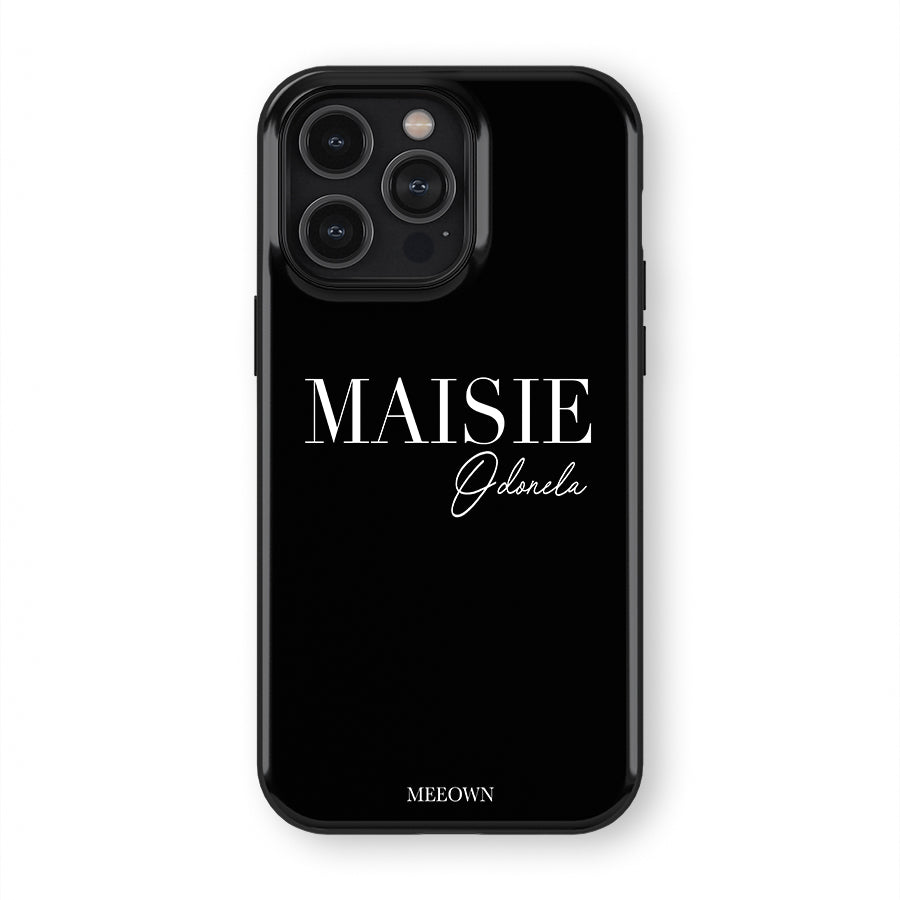Minimalist Black Luxe Custom Name