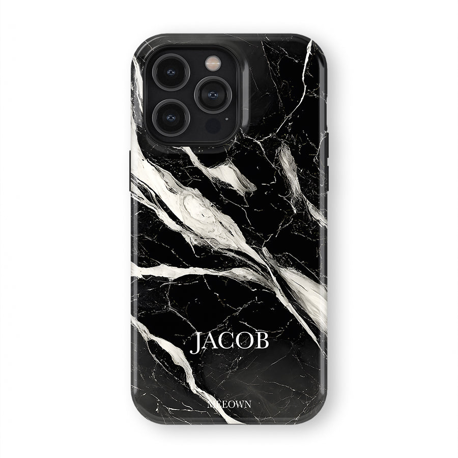 Black Marble Luxe Name Edition