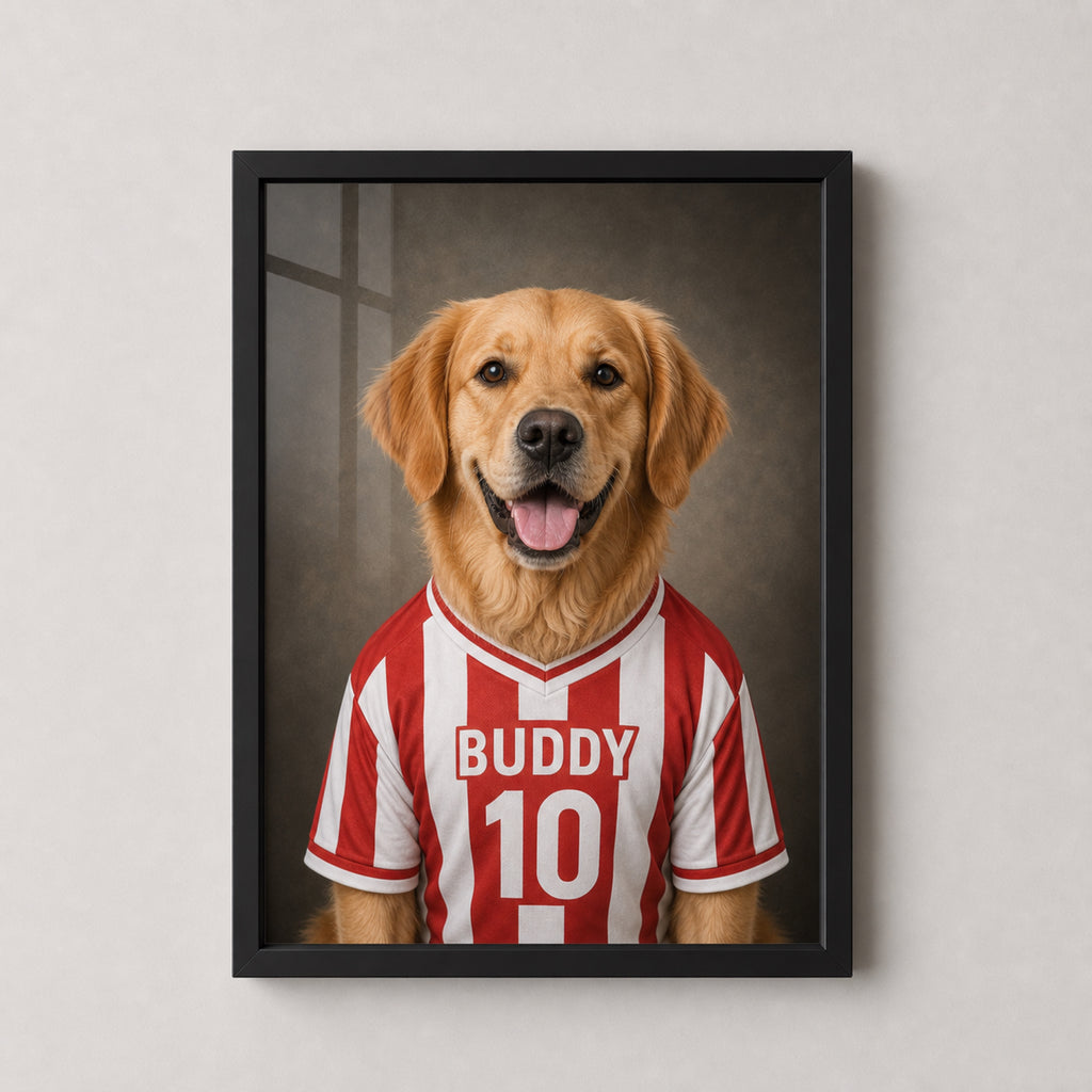 Personalised Pet Football Shirt Framed Print