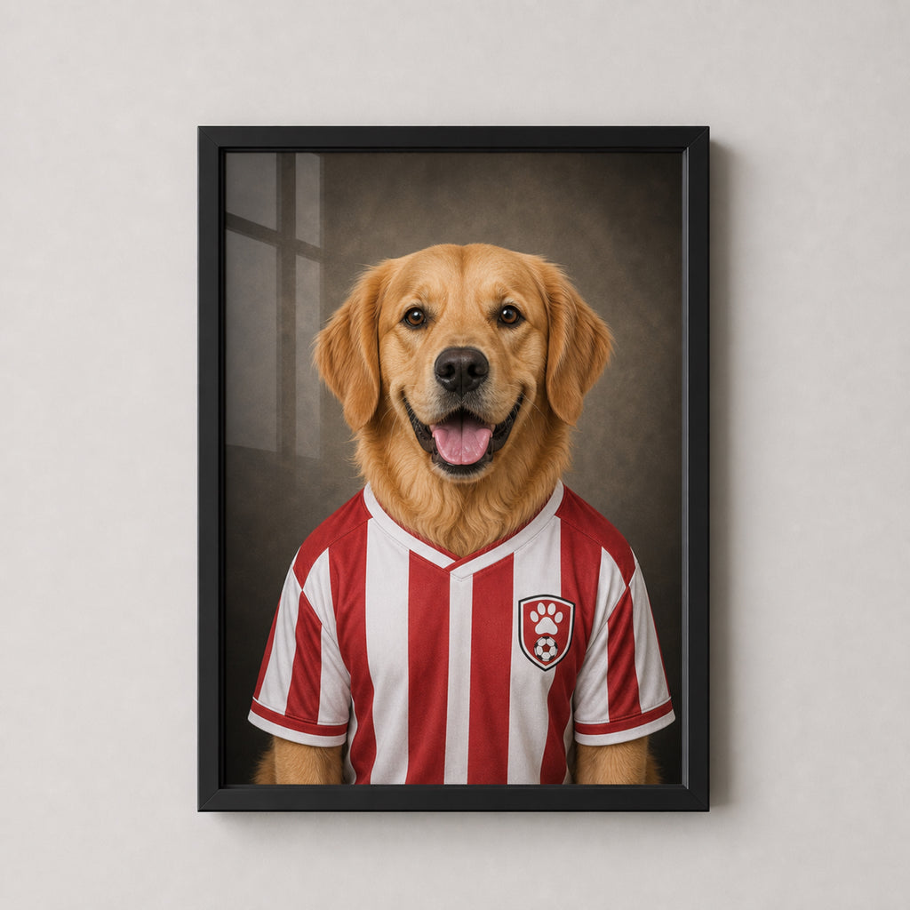 Personalised Pet Football Shirt Framed Print