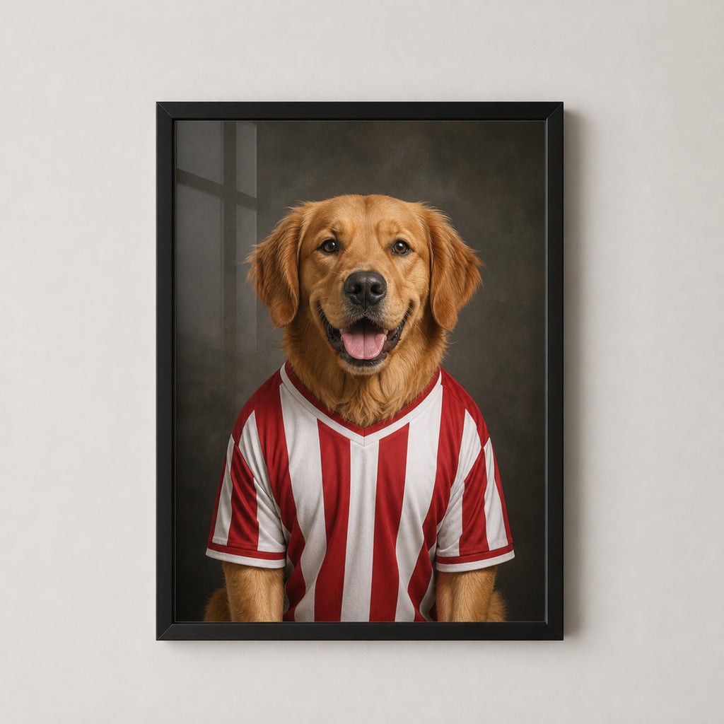 Personalised Pet Football Shirt Framed Print