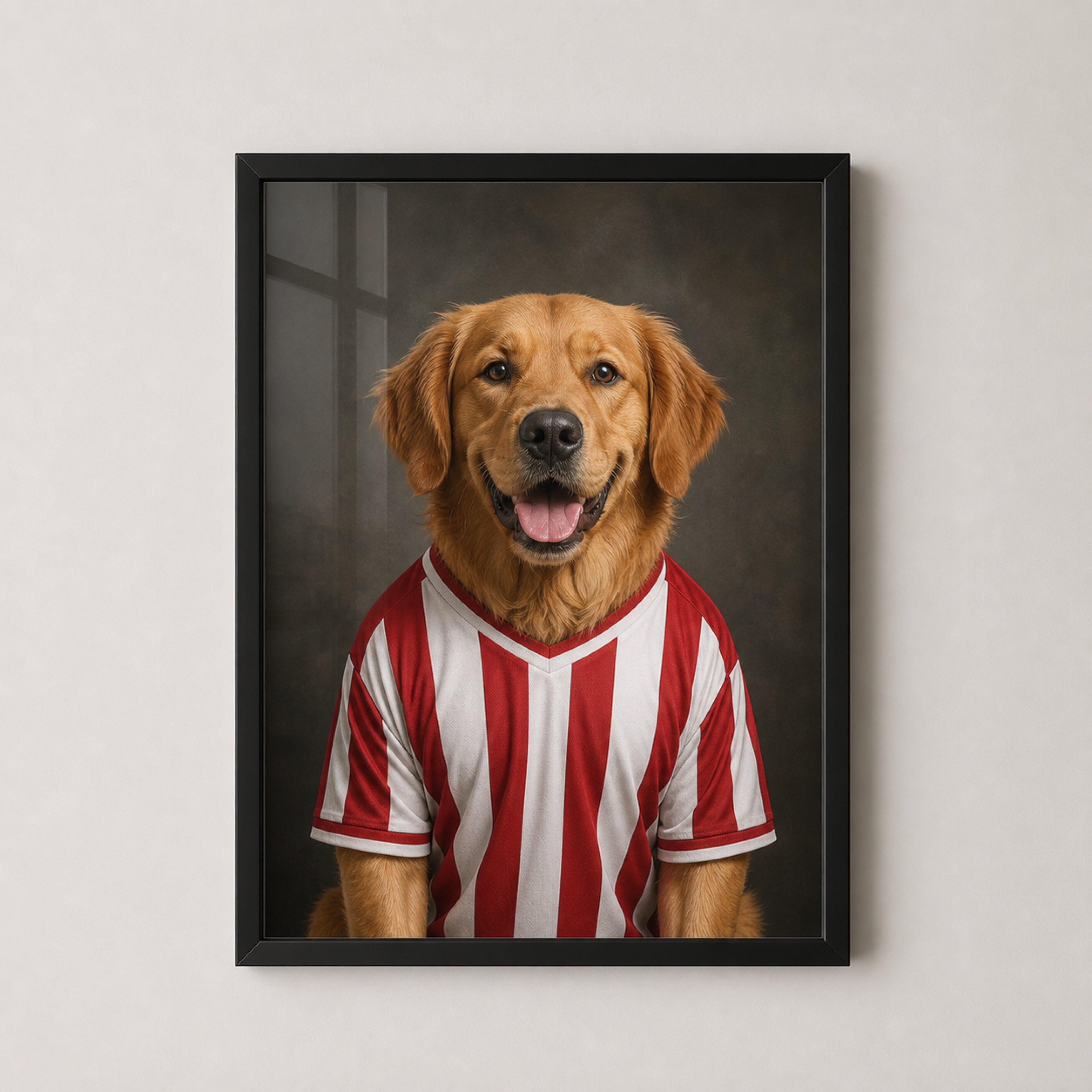 Personalised Pet Football Shirt Framed Print