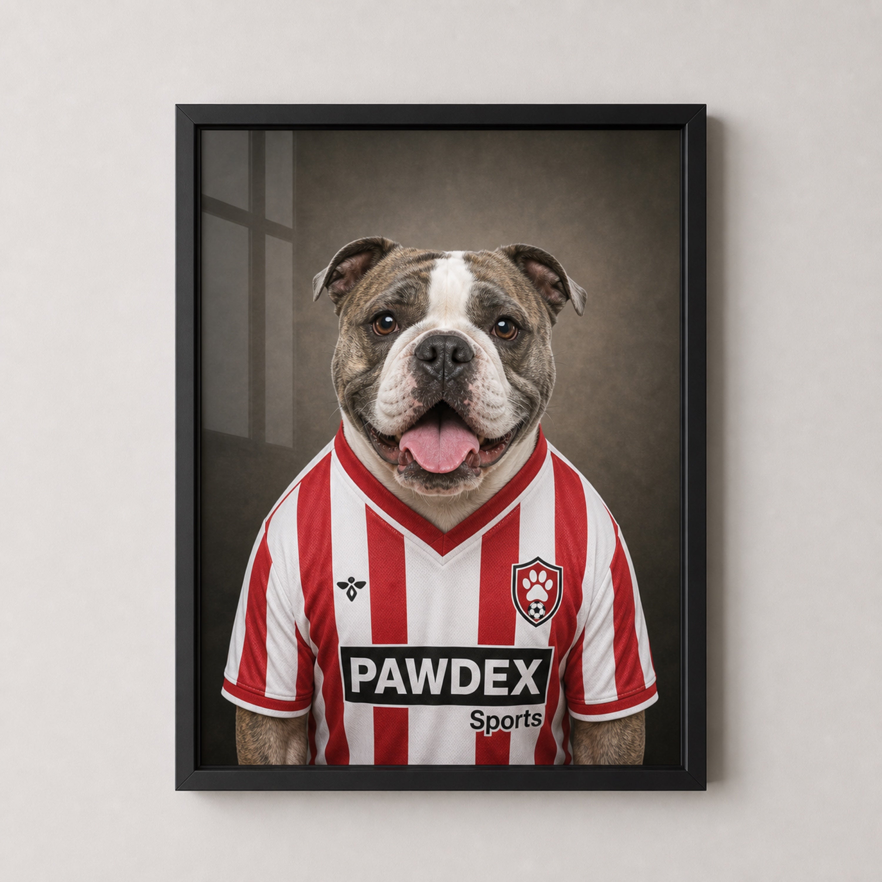Personalised Pet Football Shirt Framed Print