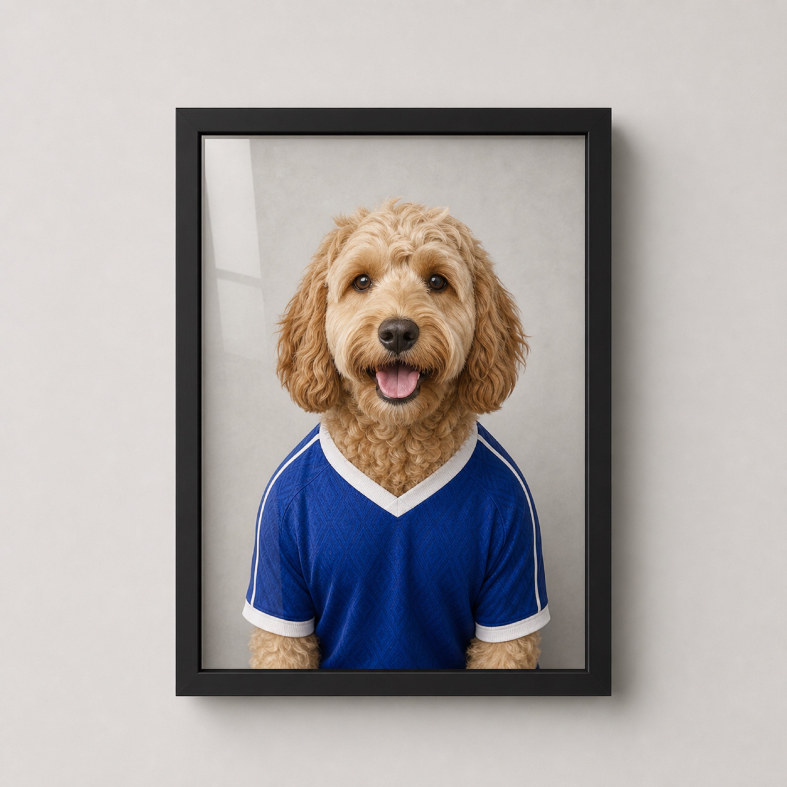 Personalised Pet Football Shirt Framed Print