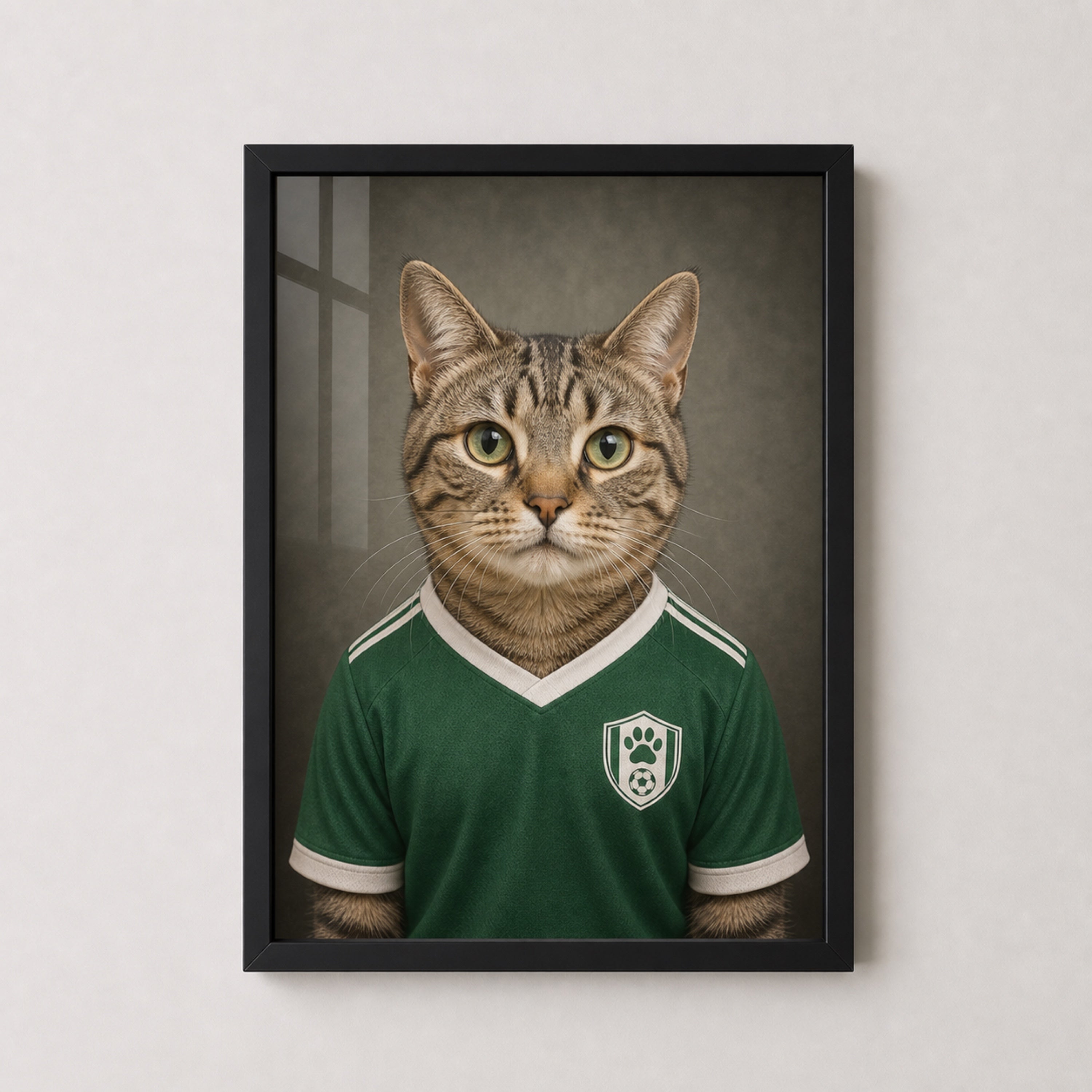 Personalised Pet Football Shirt Framed Print