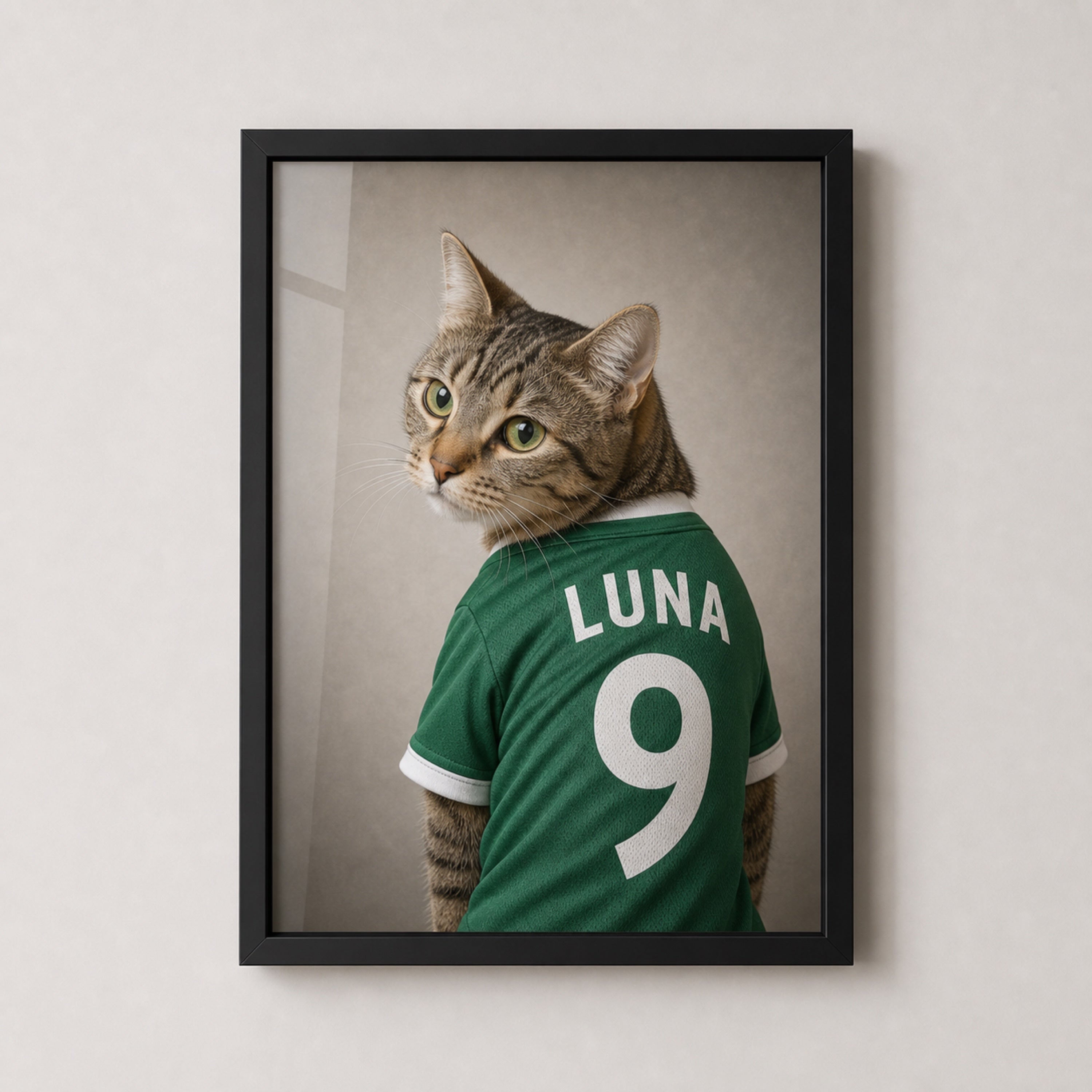 Personalised Pet Football Shirt Framed Print