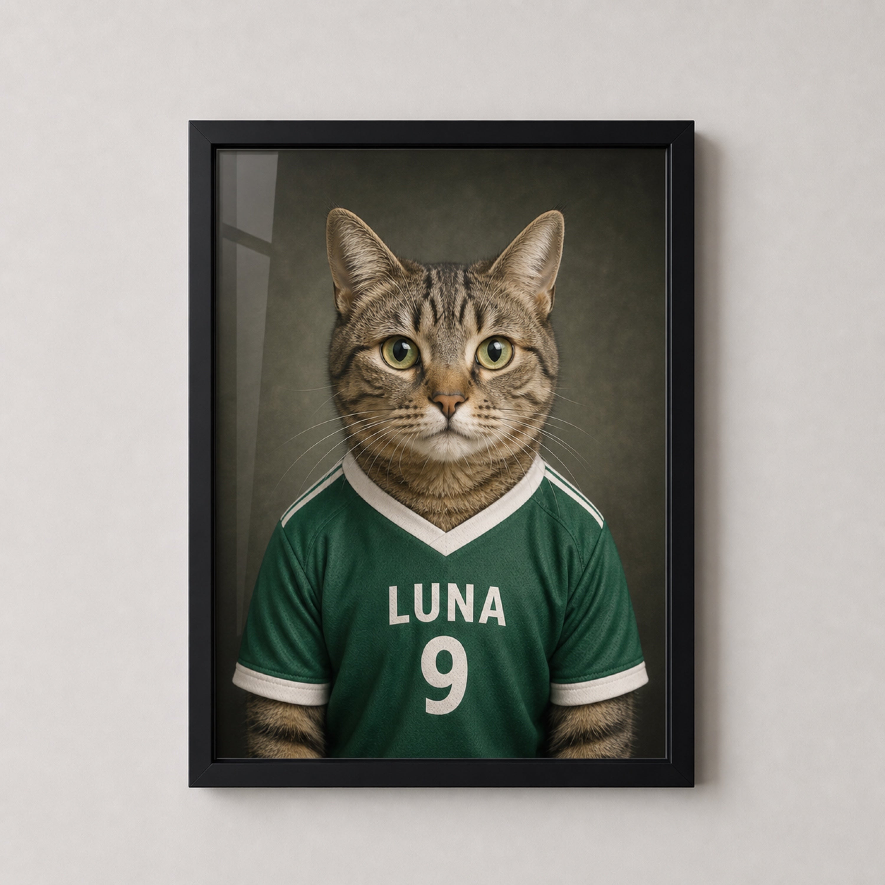 Personalised Pet Football Shirt Framed Print