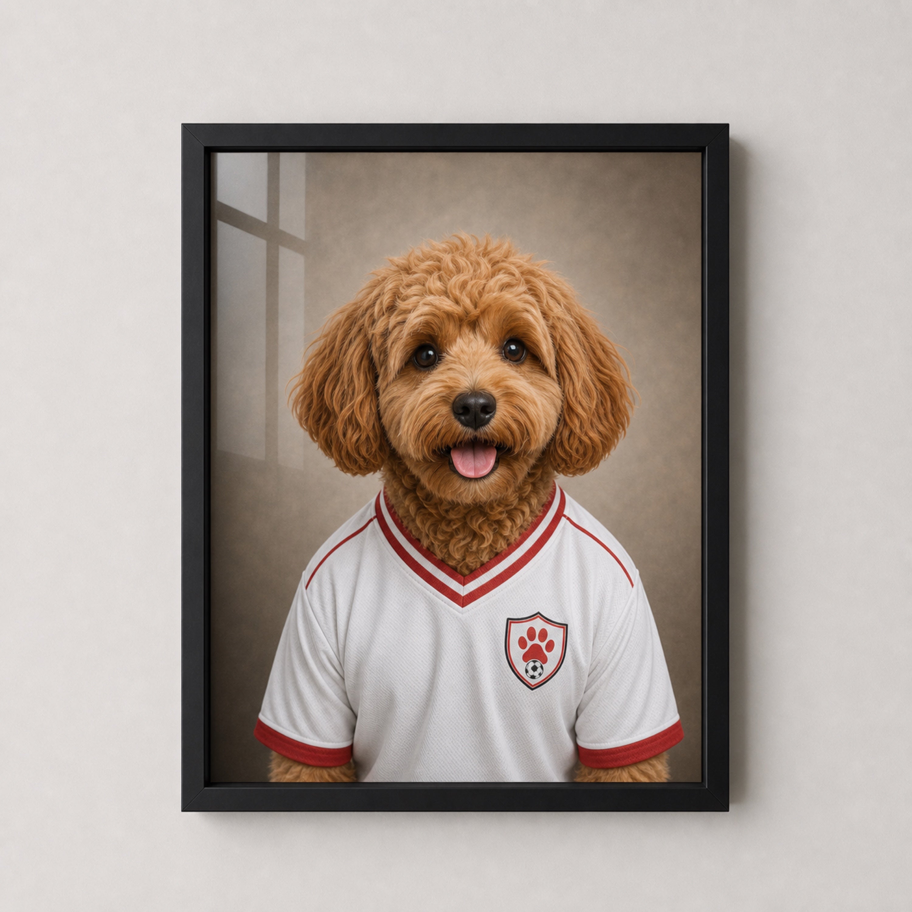 Personalised Pet Football Shirt Framed Print