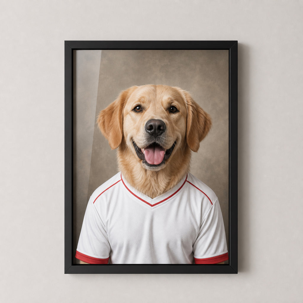 Personalised Pet Football Shirt Framed Print