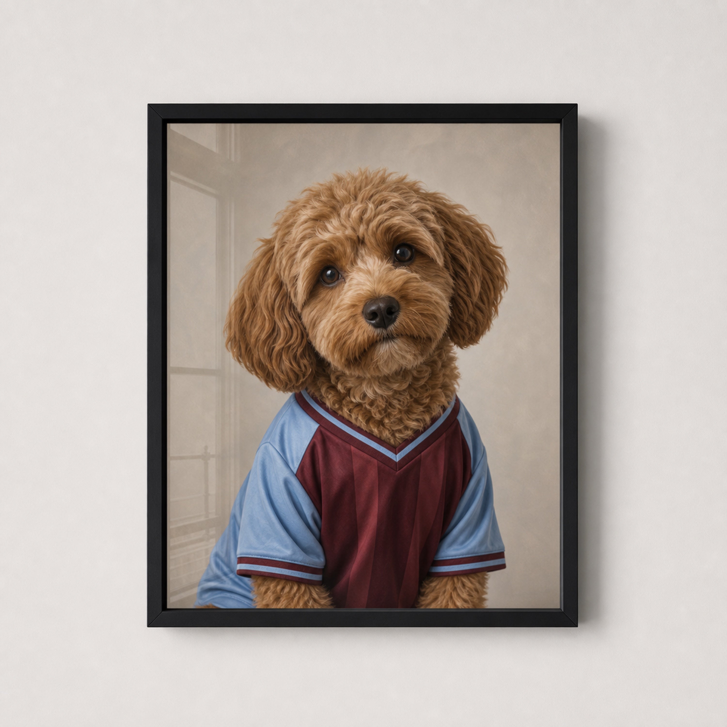 Personalised Pet Football Shirt Framed Print