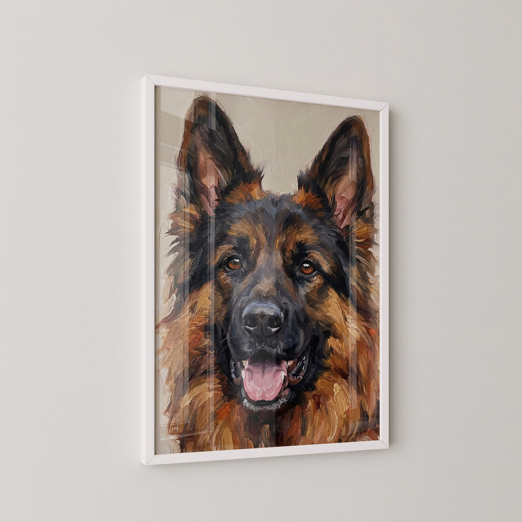 Brushstroke Paws Framed Print