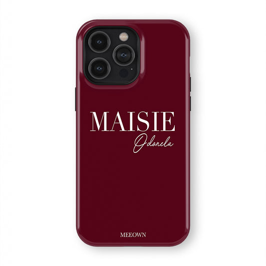 Classic Burgundy Nameplate