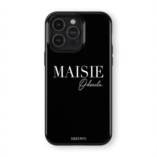 Minimalist Black Luxe Custom Name