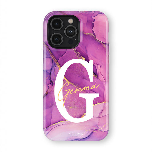 Purple Marble Monogram