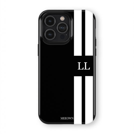 Classic Black Stripe Monogram