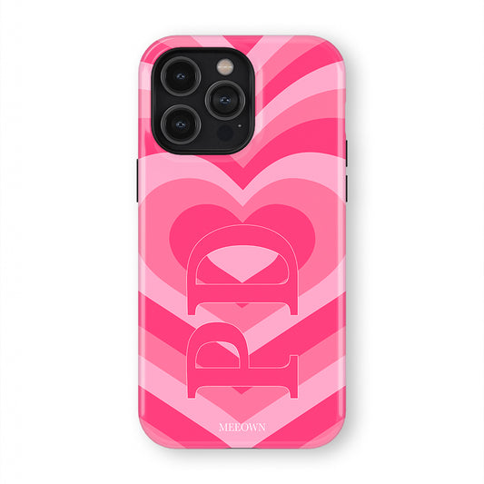 Pink Love Heart Monogram