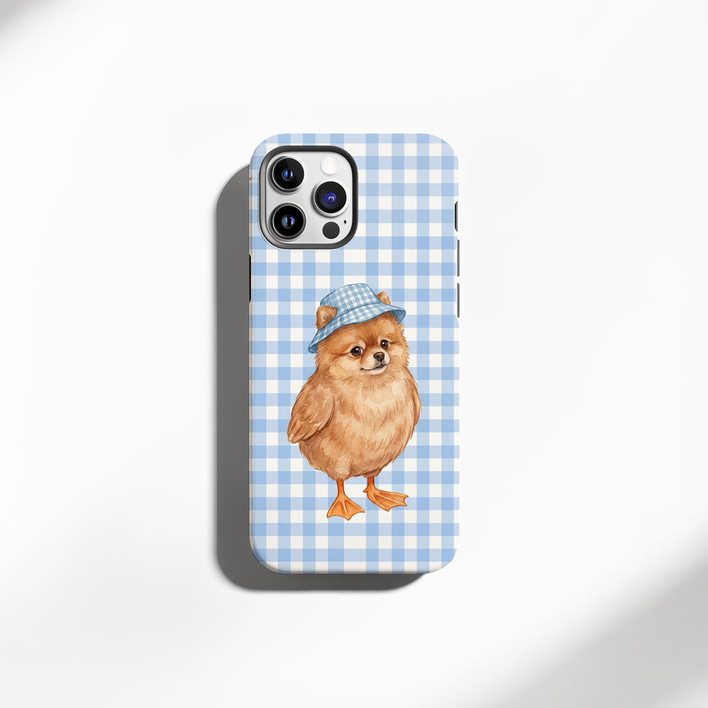 Blue Gingham Pet Phone Case
