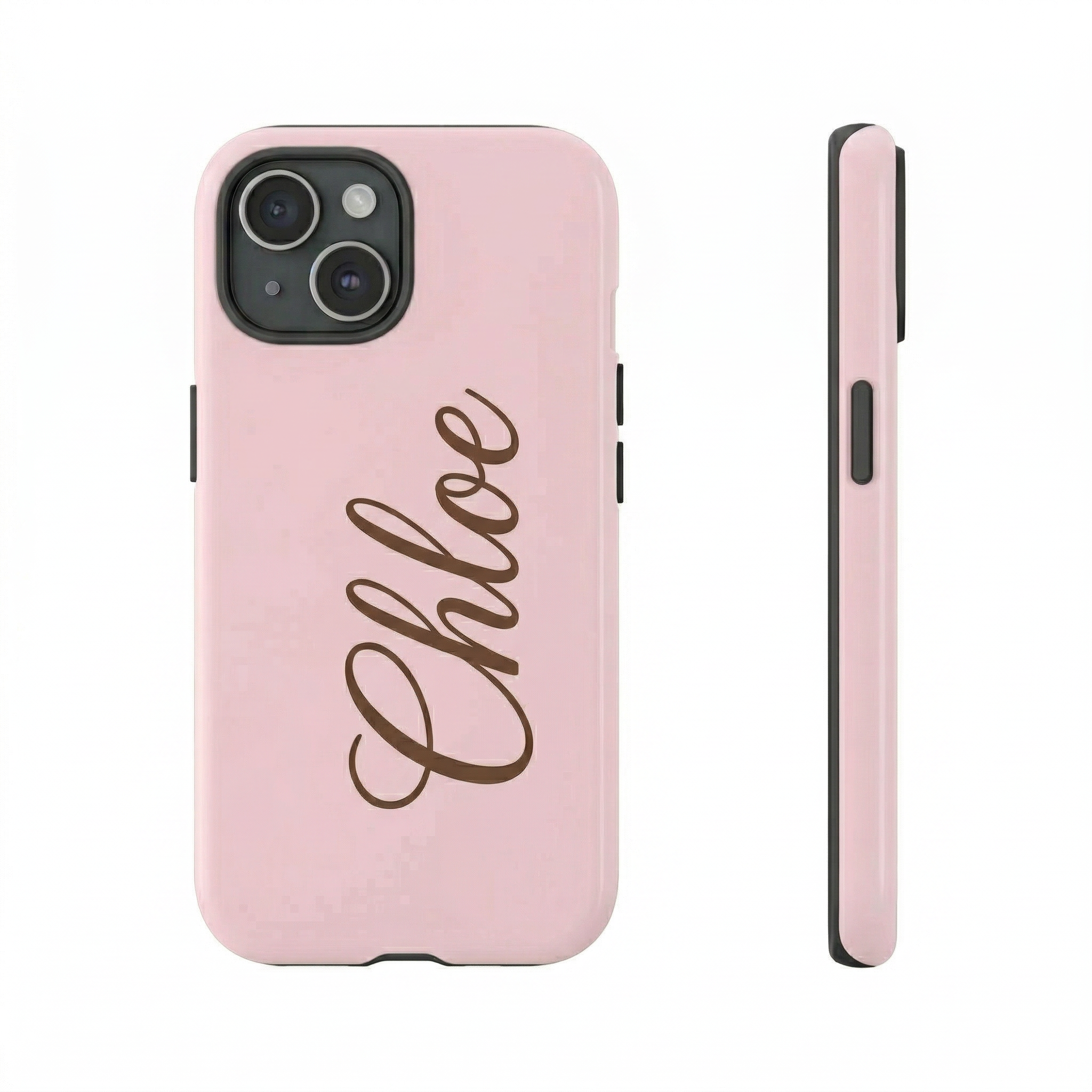 Pink Script Personalised Phone Case