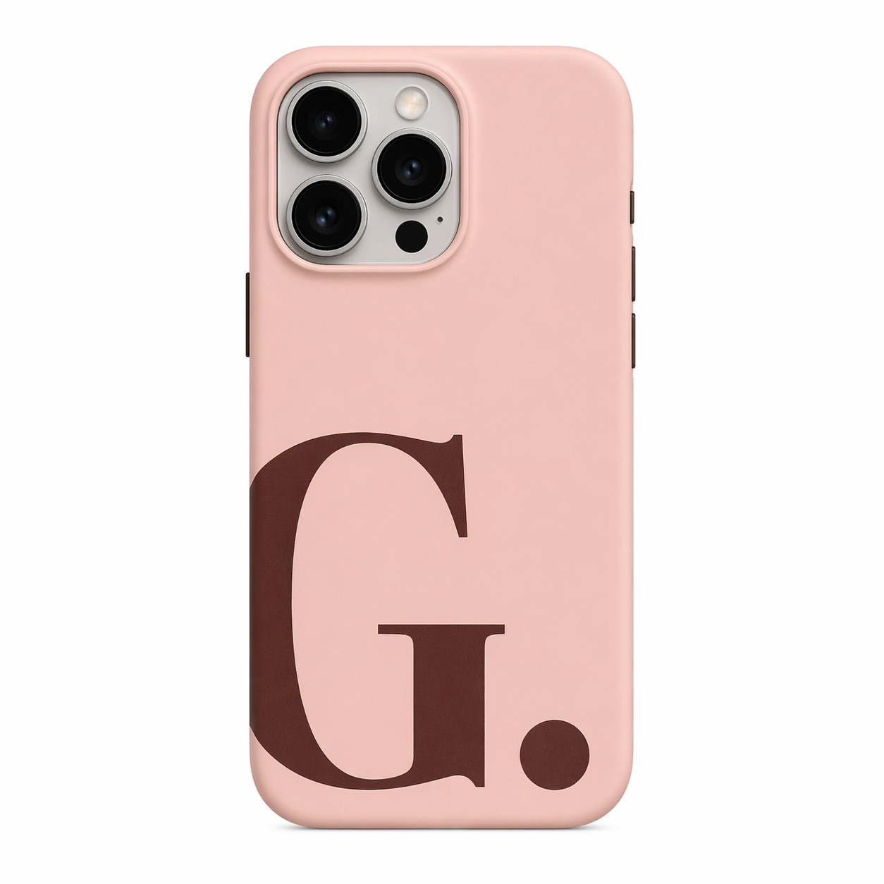 Bold Initial Blush Pink Phone Case