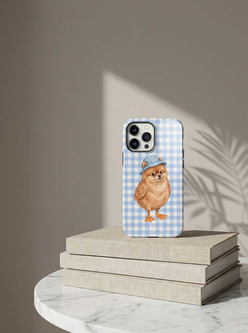 Blue Gingham Pet Phone Case
