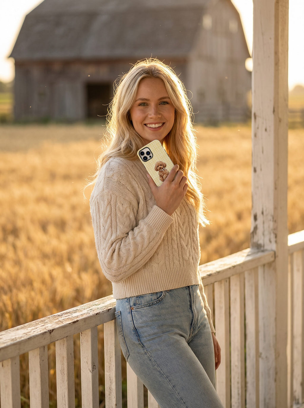 Yellow Gingham Farmhouse Phonecase