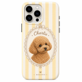 Charlie Yellow Stripe Pet Portrait Phone Case