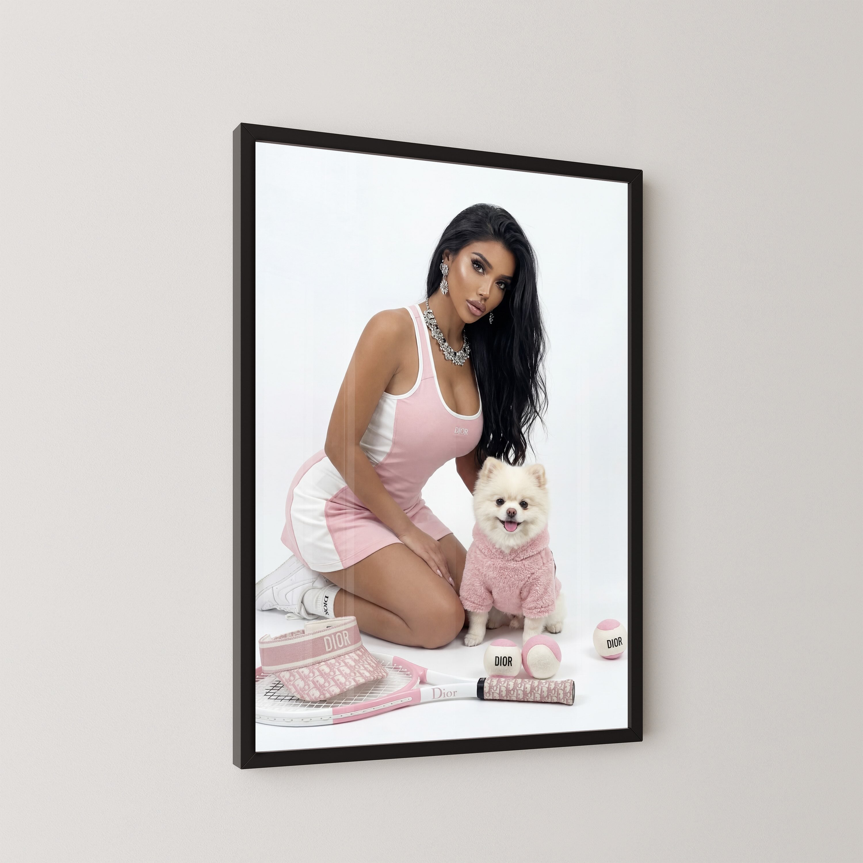 Paws on the court Framed Print