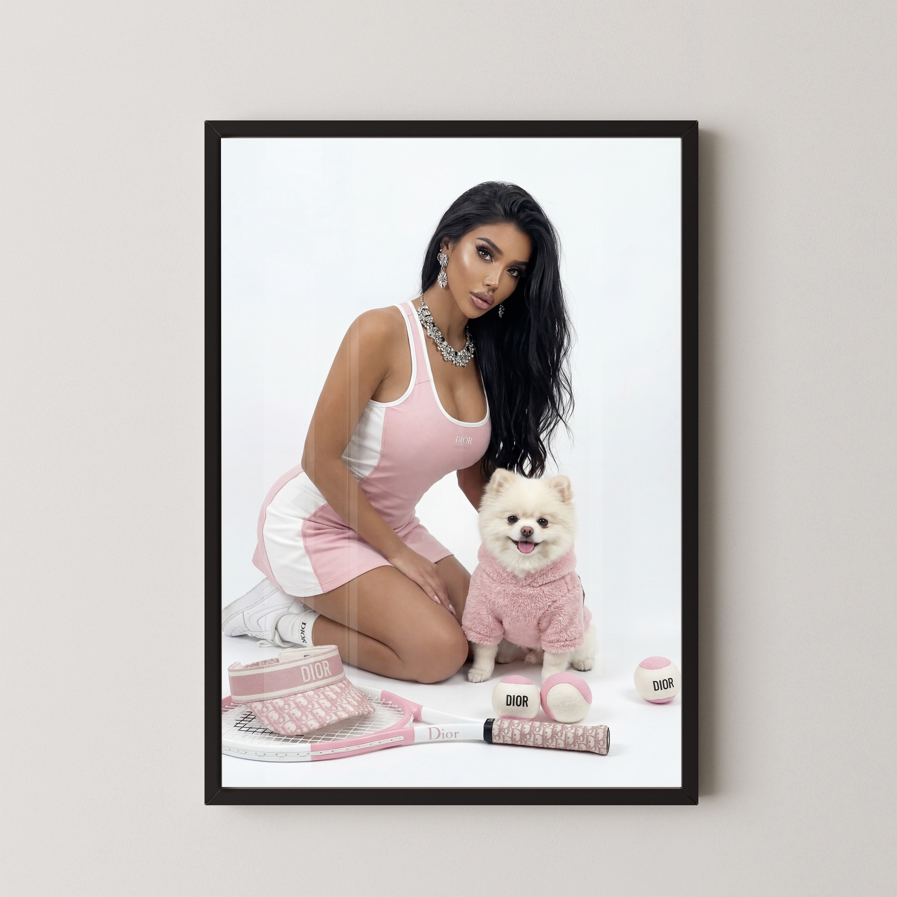 Paws on the court Framed Print