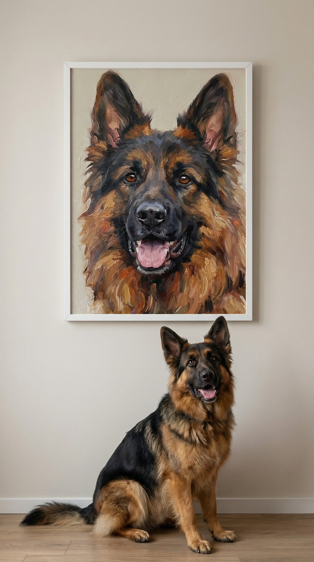 Brushstroke Paws Framed Print