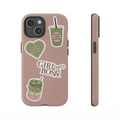 Matcha Girl Boss Mauve Phone Case