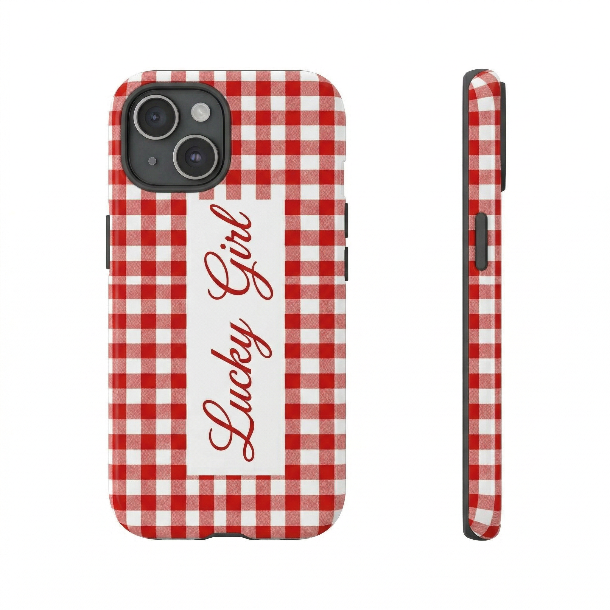 Lucky Girl Gingham Phone Case