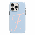 Script Initial Powder Blue Phone Case