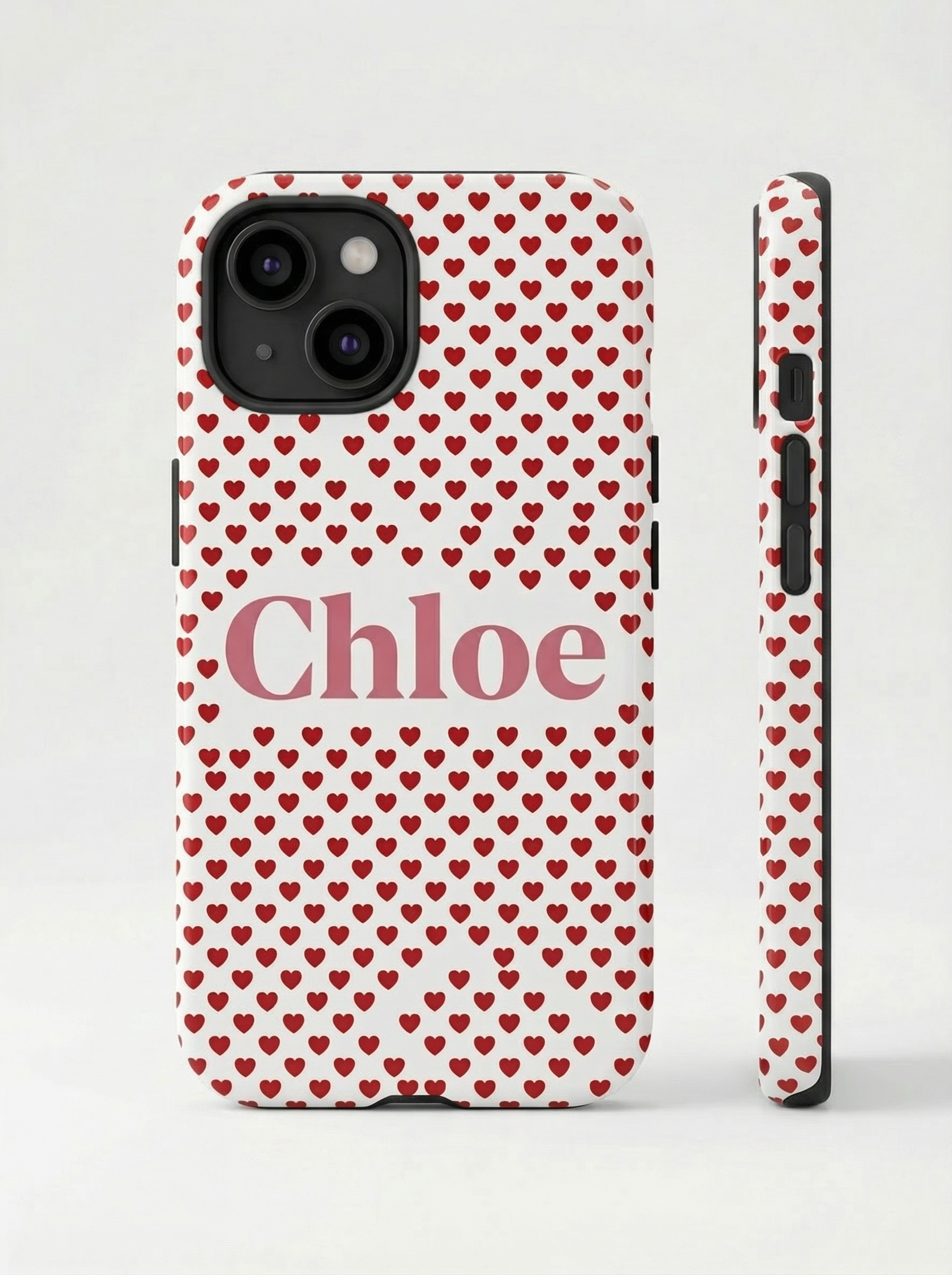 Red Hearts Personalised Phone Case