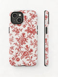 Red Toile Roses Phone Case