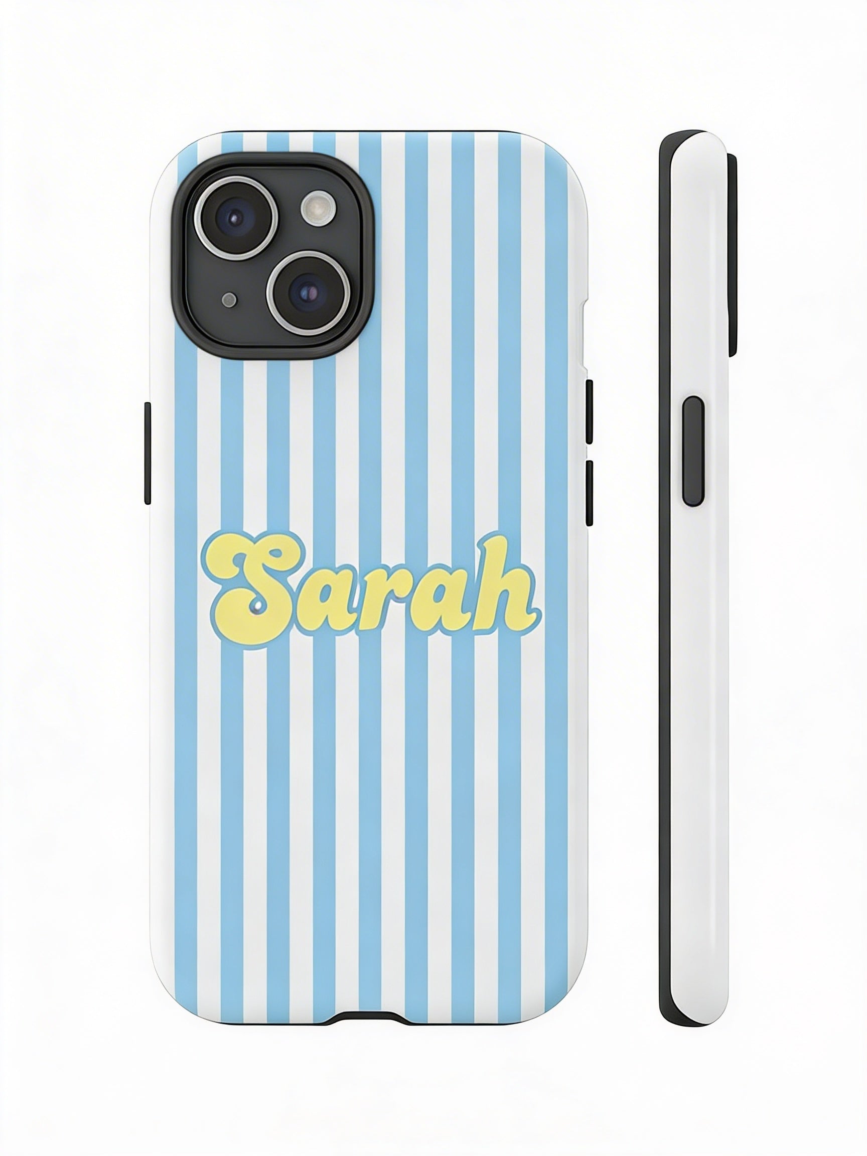 Blue Stripes Personalised Phone Case